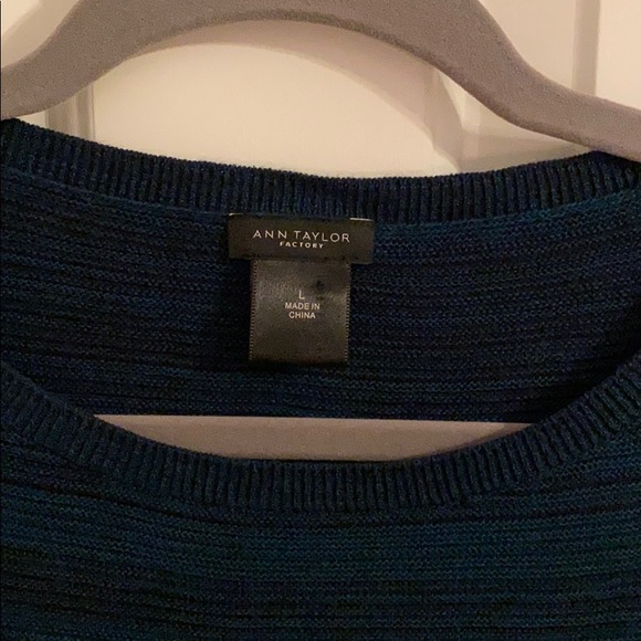 Ann Taylor Teal Crew Neck Sweater - Picture 2 of 5